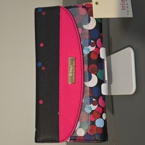TRINA TURK NWT Vibrant Multi Color Front Flip Wallet/Clutch